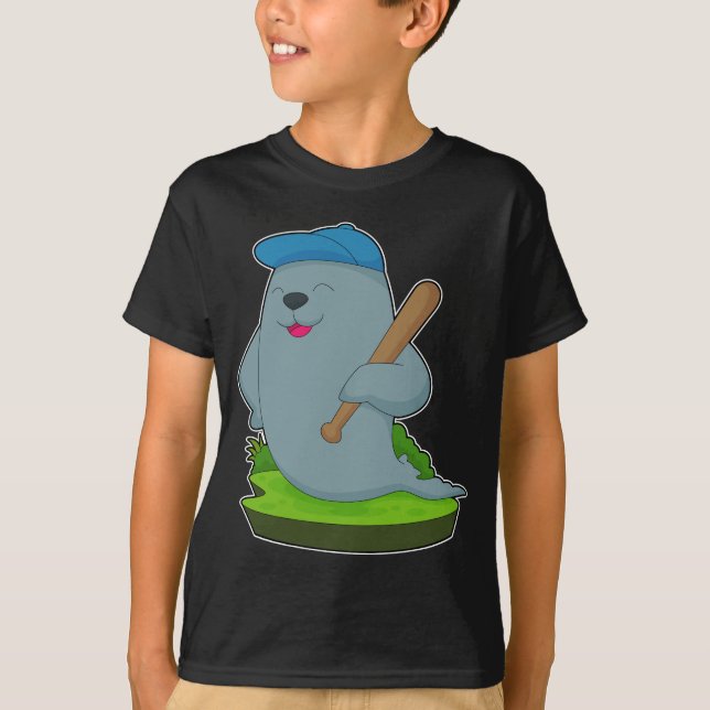 T-shirt Joueur de baseball Seal (Devant)