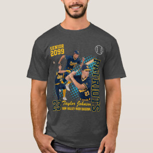 T-shirt Joueur de baseball senior Collage de photos person