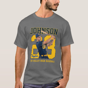 T-shirt Joueur de baseball senior numéro photo personnalis
