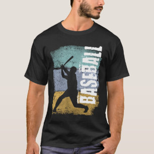 T-shirt Joueur de baseball Vintage Retro