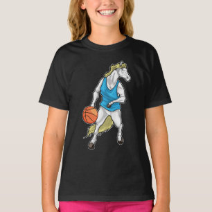 T-shirt Joueur de basket-ball à cheval Basketball