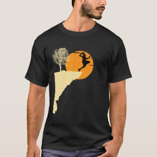 T-shirt Joueur de basket-ball Arbre de style rétro Panier