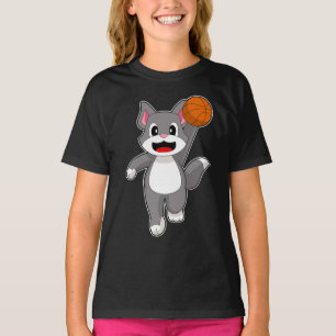 T-shirt Joueur de basket-ball de chat
