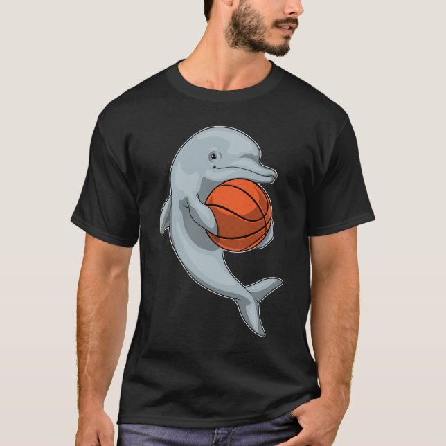T-shirt Joueur de basket-ball de dauphin (Devant)