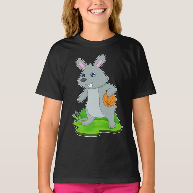 T-shirt Joueur de basket-ball de lapin (Devant)