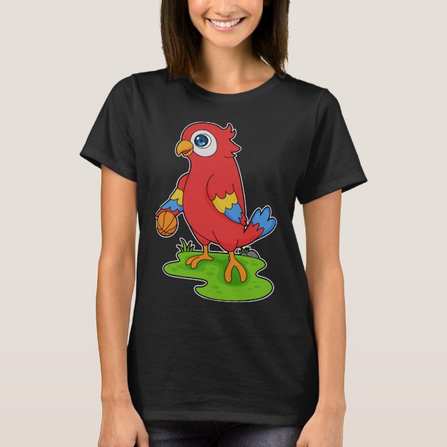 T-shirt Joueur de basket-ball de perroquet (Devant)