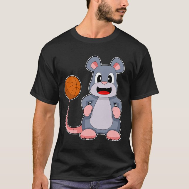 T-shirt Joueur de basket-ball de souris Basketball (Devant)