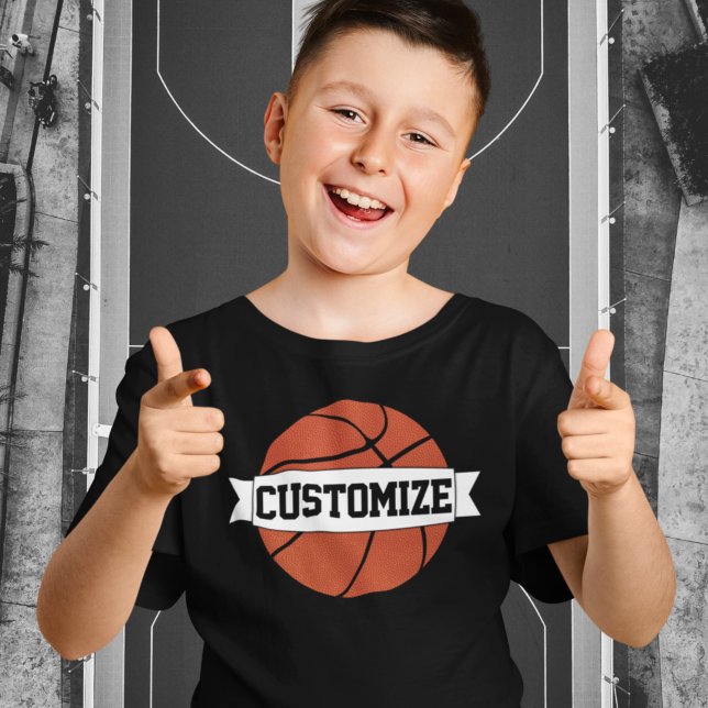 T-shirt Joueur de basket-ball des garçons Personnalisé Nom (Créateur téléchargé)