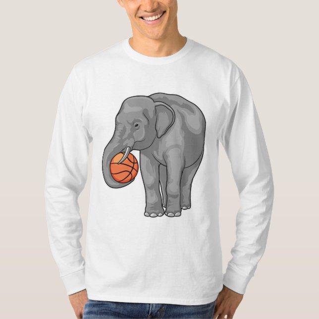 T-shirt Joueur de basket-ball éléphant (Devant)