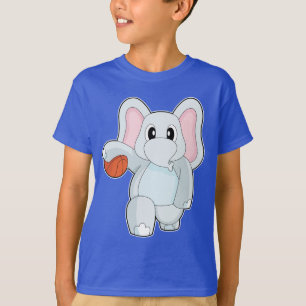 T-shirt Joueur de basket-ball éléphant Basket-ball