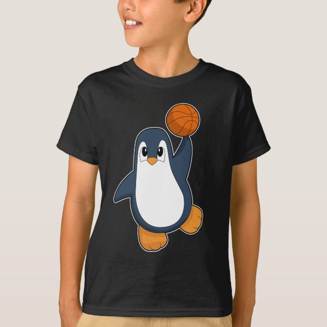 T-shirt Joueur de basket-ball en pingouin (Devant)