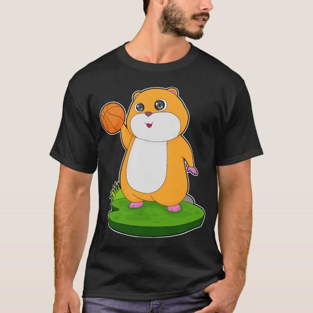 T-shirt Joueur de basket-ball Hamster Basketball (Devant)