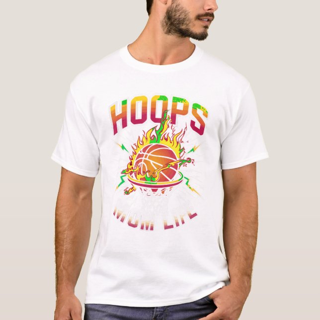 T-shirt Joueur de basket-ball Maman Life (Devant)