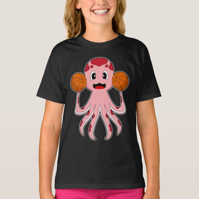 T-shirt Joueur de basket-ball Octopus (Devant)