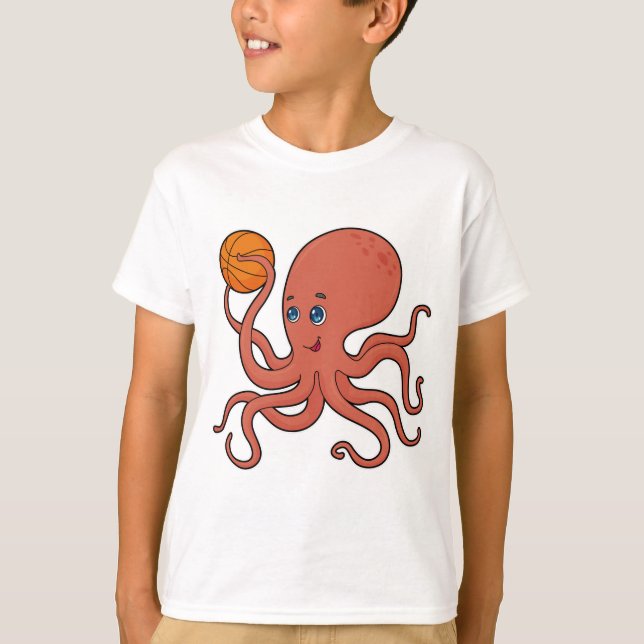 T-shirt Joueur de basket-ball Octopus (Devant)