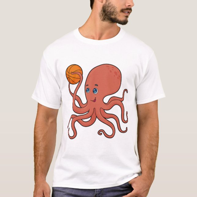 T-shirt Joueur de basket-ball Octopus (Devant)