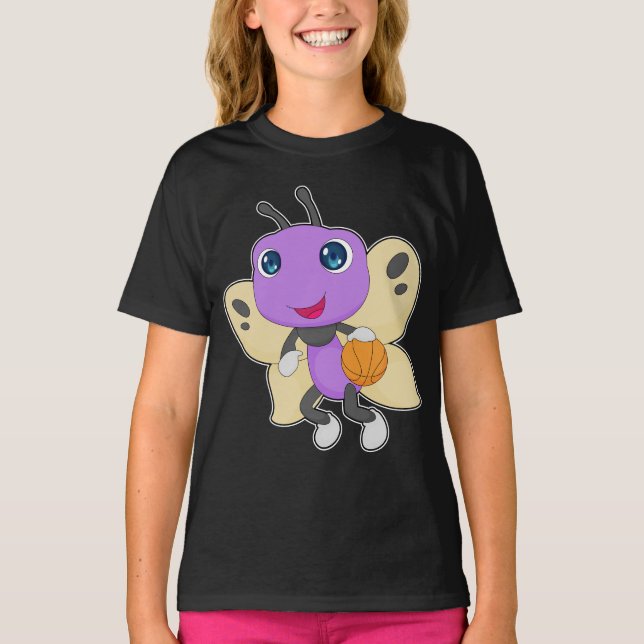 T-shirt Joueur de basket-ball papillon (Devant)