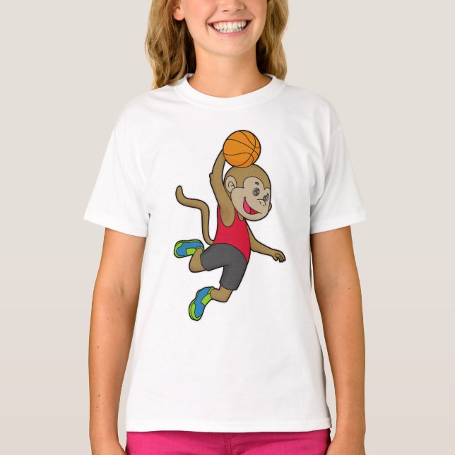 T-shirt Joueur de basket-ball singe (Devant)