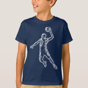 T-shirt Joueur de basket-ball Slam Dunk Light Design