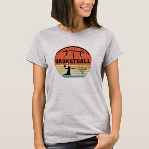T-shirt Joueur de basket-ball slunk coucher de soleil rétr