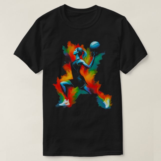 T-shirt Joueur de basket-ball Trophée Jeu entraîneur Sport (Design devant)