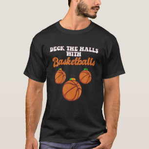 T-shirt Joueur De Basket Entraîneur Ballons De Noël Deck L