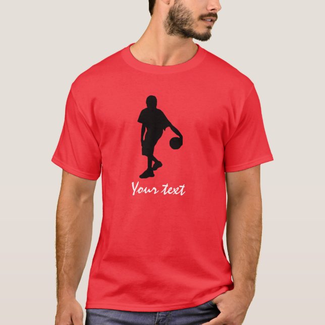 T-shirt Joueur de basket ; Rouge (Devant)