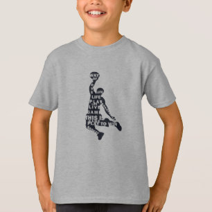 T-shirt Joueur de basketball avec texte intégral