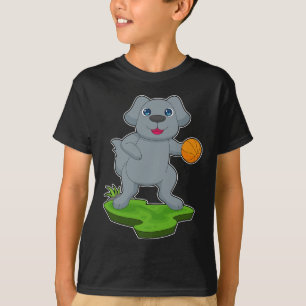 T-shirt Joueur de basketball de chien Basketball Sports