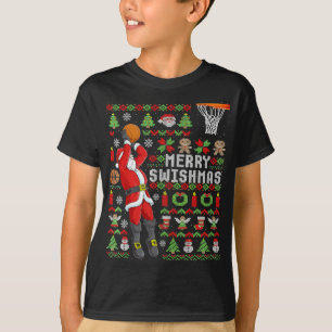 T-shirt Joueur de basketball de Noël Père Noël - Slam Dunk