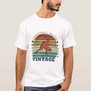 T-shirt joueur de basketball dribble rétro style coucher d