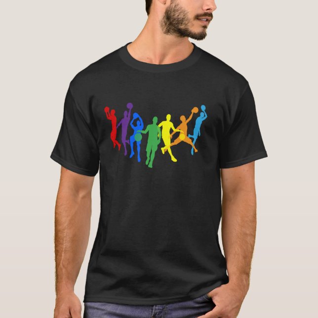 T-shirt Joueur de basketball Silhouette Silhouette (Devant)
