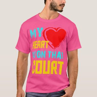 T-shirt Joueur De Basketball Sport Mon Coeur Est Sur Cette