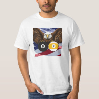 T-shirt Joueur de billard 8 Ball 9 Ball Patriotique