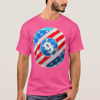 T-shirt Joueur de billard américain 4 juillet
