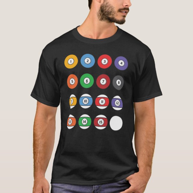 T-shirt Joueur de billard Cool et de snooker (Devant)