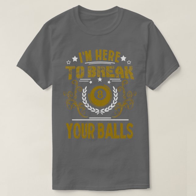 T-shirt Joueur De Billard Dit Drôle Citation De Billard F (Design devant)