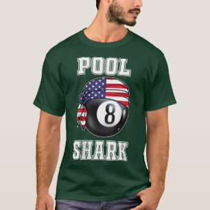 T-shirt Joueur de billard féminin Team8 Ball Pool Joueur C