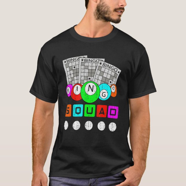 T-shirt Joueur de Bingo de la Loterie Hobby Joueur de Bing (Devant)