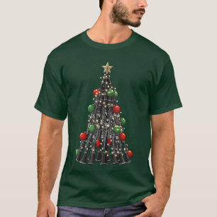 T-shirt Joueur de clarinette drôle Noël Arbre Lumineux Xma