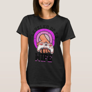 T-shirt Joueur de console de jeu vidéo de niveau jusqu'à l