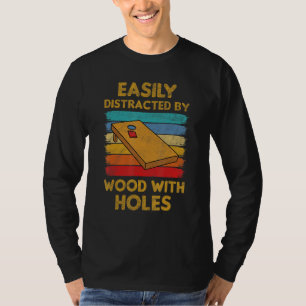 T-shirt Joueur de Cornhole facilement distrait Jeu de spor