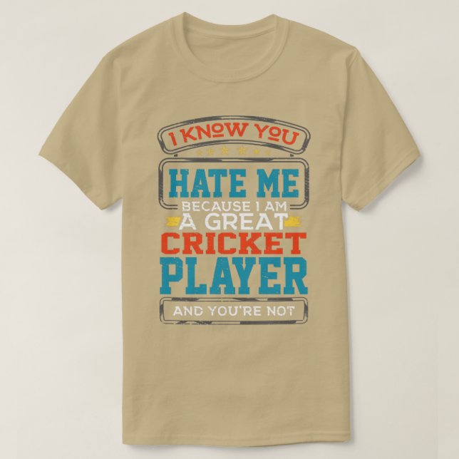 T-shirt Joueur de cricket1 (Design devant)