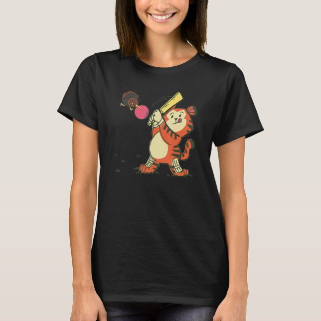 T-shirt Joueur de cricket Cricketers avec Kiwi Bird Cricke (Devant)