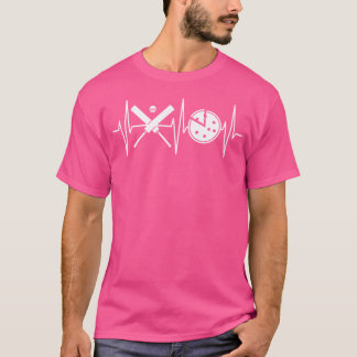 T-shirt Joueur de cricket I Love Pizza Sport Cricketer Cri