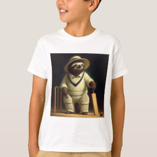 T-shirt Joueur de cricket Sloth