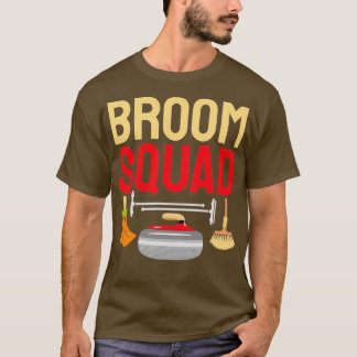T-shirt Joueur de curling amusant de Broom Squad
