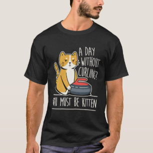 T-shirt Joueur de curling I Curling chaton I Curling chat