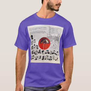 T-shirt Joueur de disques et chien étiquette rouge Grands