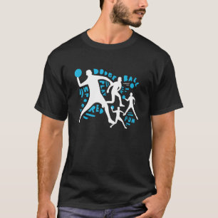 T-shirt Joueur de dodgeball sportif s'amuse à frapper